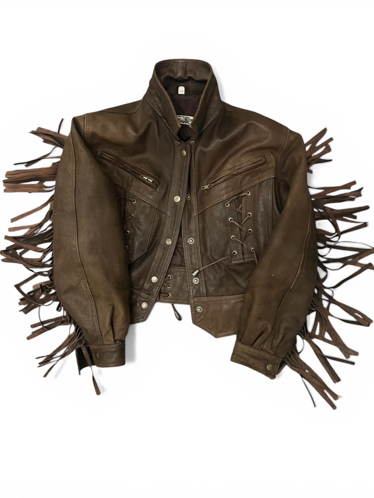 FRINGE LEATHER COWBOY JACKET