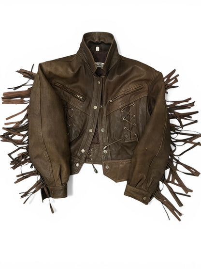 FRINGE LEATHER COWBOY JACKET
