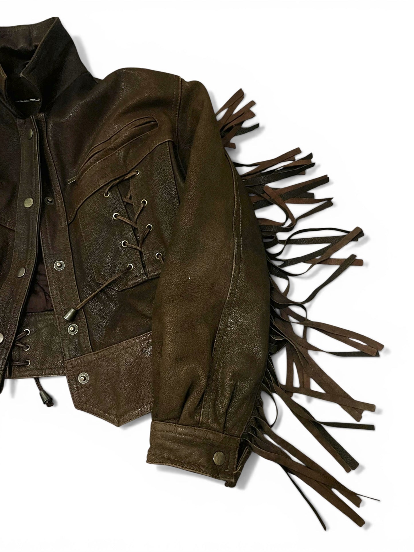 FRINGE LEATHER COWBOY JACKET